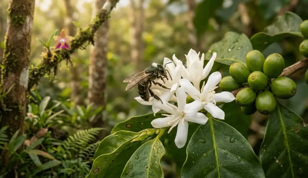 Abejas nativas sin aguijón incrementan en 24% la productividad del café en la Amazonía y generan más de 750 dólares adicionales por hectárea Abejas nativas sin aguijón incrementan en 24% la productividad del café en la Amazonía y generan más de 750 dólares adicionales por hectárea