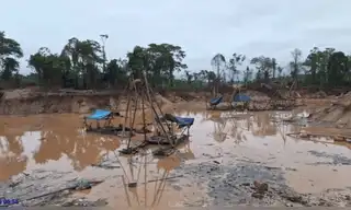 Campamento de la minería ilegal es destruido en Huánuco