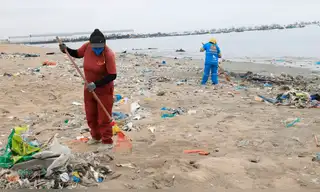 Residuos de playa: retiran 1.5 toneladas en Lima Norte