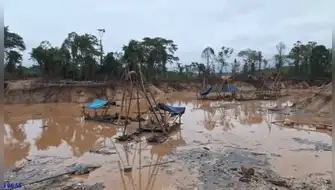 Campamento de la minería ilegal es destruido en Huánuco