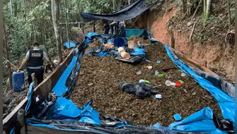 Huánuco: destruyen laboratorio de PBC con 2 toneladas de coca