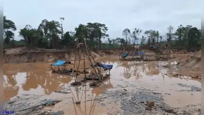 Campamento de la minería ilegal es destruido en Huánuco