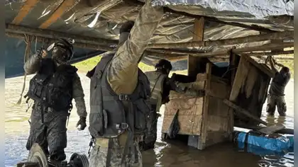 Minería ilegal: destruyen nueve dragas en Puerto Inca Minería ilegal: destruyen nueve dragas en Puerto Inca