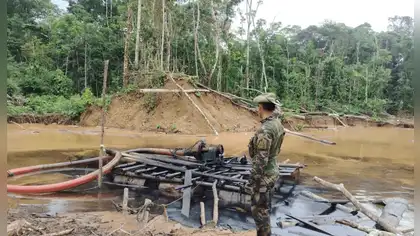 Reserva Tambopata: destruyen equipos de minería ilegal Reserva Tambopata: destruyen equipos de minería ilegal
