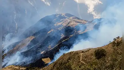 Incendio forestal en Sitabamba afecta 32 hectáreas en La Libertad