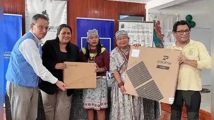 Guardias indígenas reciben equipos para reforzar su protección Guardias indígenas reciben equipos para reforzar su protección