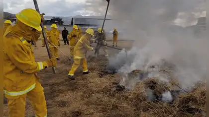 Ejército se capacita para combatir incendios forestales en Cusco Ejército se capacita para combatir incendios forestales en Cusco